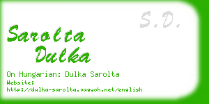 sarolta dulka business card